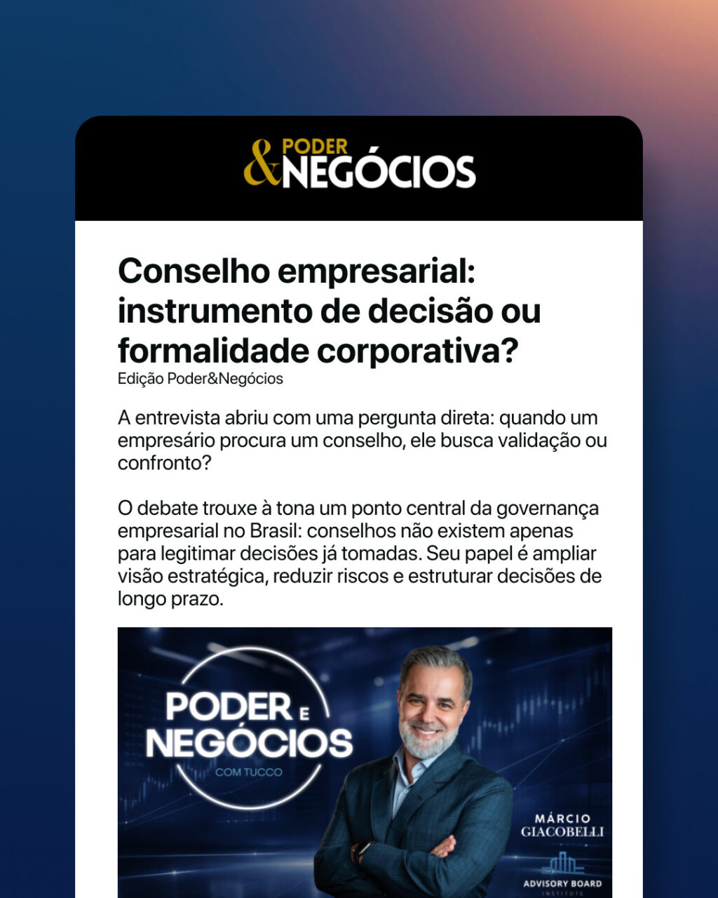 Instagram post from advisoryboardinstitute. This post is in position 1.