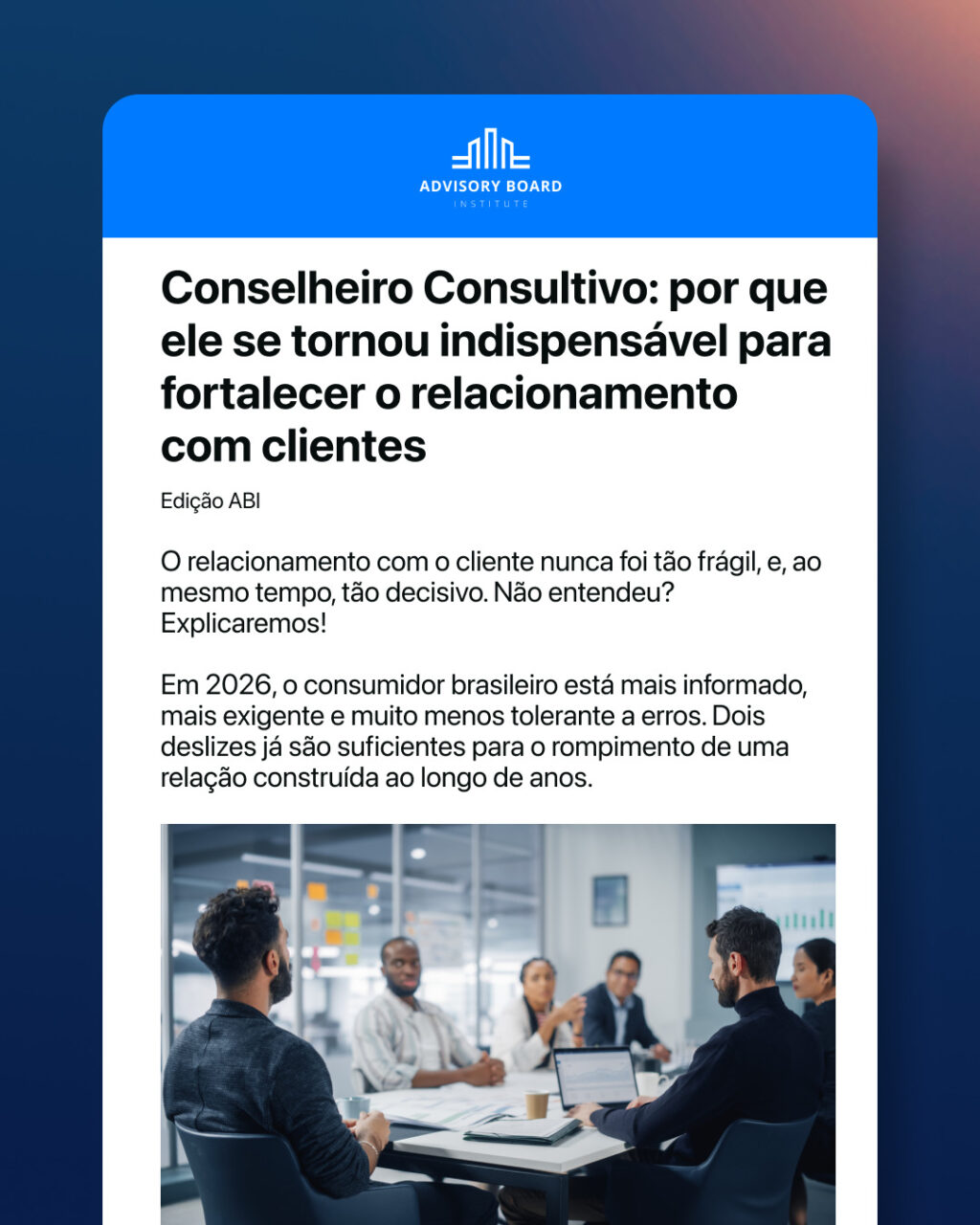 Instagram post from advisoryboardinstitute. This post is in position 1.