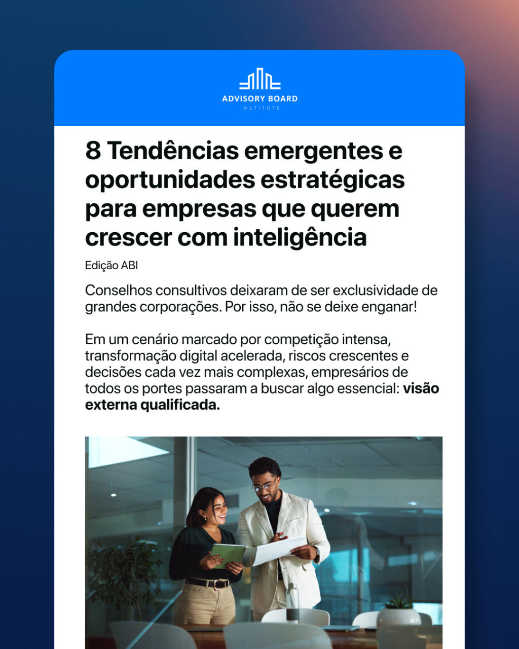 Instagram post from advisoryboardinstitute. This post is in position 1.